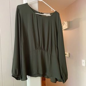 NWT Flowy Peplum LOFT Blouse